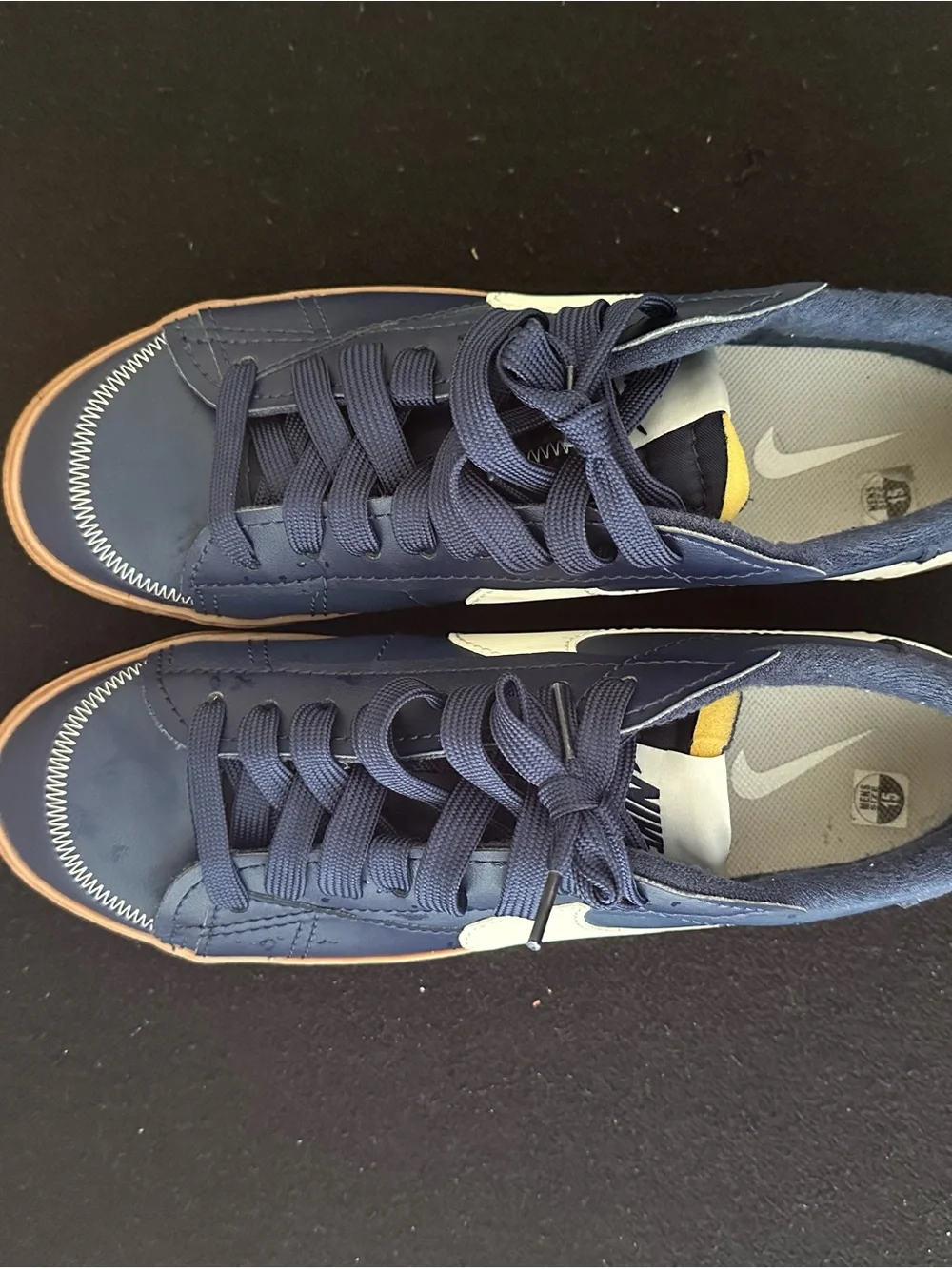Nike Blazer Low 77 Jumbo WNTR Midnight Navy Gum Rare Size 15